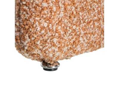 Nordic design chair upholstered in salmon-colored fabric - ANDO SALMÓN