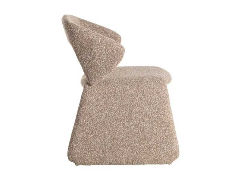 Silla de diseño nórdico tapizada en tela color beige - ANDO BEIGE