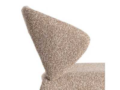 Silla de diseño nórdico tapizada en tela color beige - ANDO BEIGE