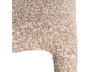 Nordic design chair upholstered in beige-colored fabric - ANDO BEIGE