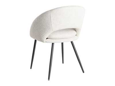 Chaise design en tissu avec pieds en métal - ANA CREMA