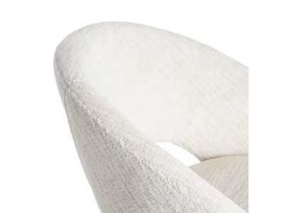 Chaise design en tissu avec pieds en métal - ANA CREMA