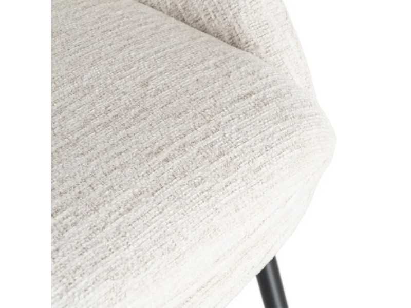 Chaise design en tissu avec pieds en métal - ANA CREMA