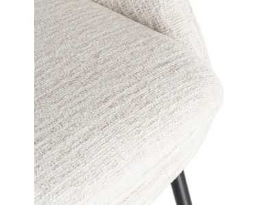 Chaise design en tissu avec pieds en métal - ANA CREMA