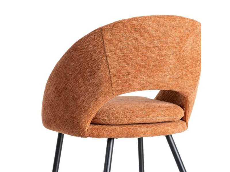 Chaise design en tissu avec pieds en métal - ANA CALABAZA