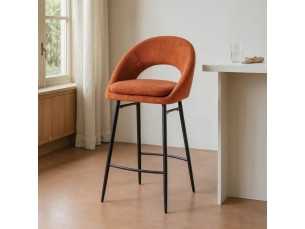 Tabouret design en tissu avec pieds en métal - ANA CALABAZA