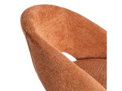 Fabric-upholstered designer stool with metal legs - ANA CALABAZA