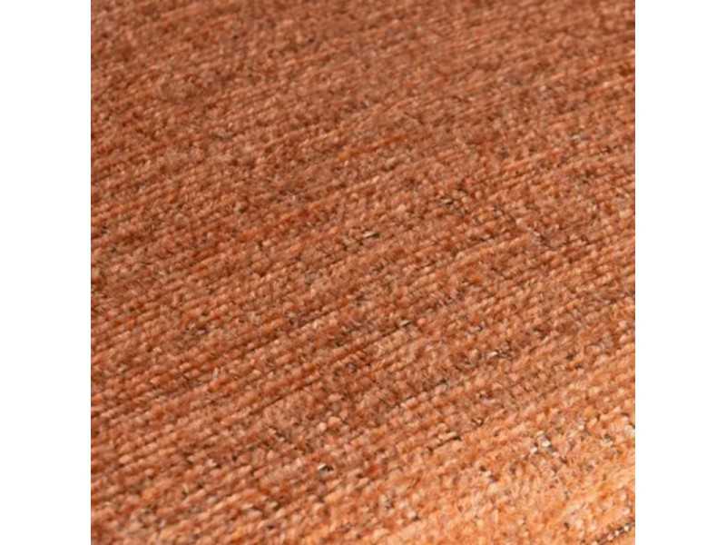 Fabric-upholstered designer stool with metal legs - ANA CALABAZA