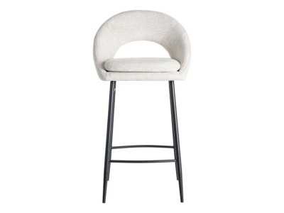 Tabouret design en tissu avec pieds en métal - ANA CREMA