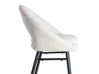 Tabouret design en tissu avec pieds en métal - ANA CREMA