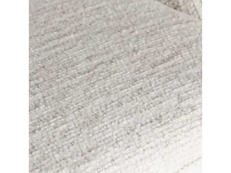 Fabric-upholstered designer stool with metal legs - ANA CREMA