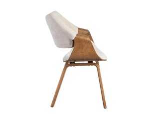 Designer chair upholstered in fabric - AREN TELA 2