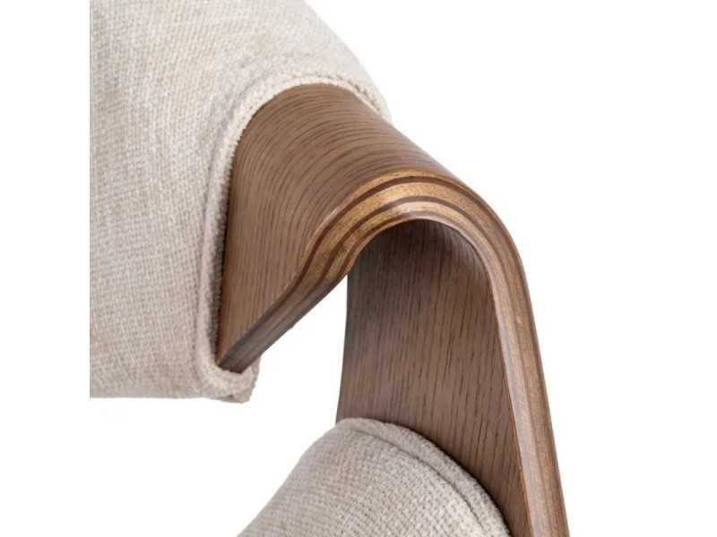 Designer chair upholstered in fabric - AREN TELA