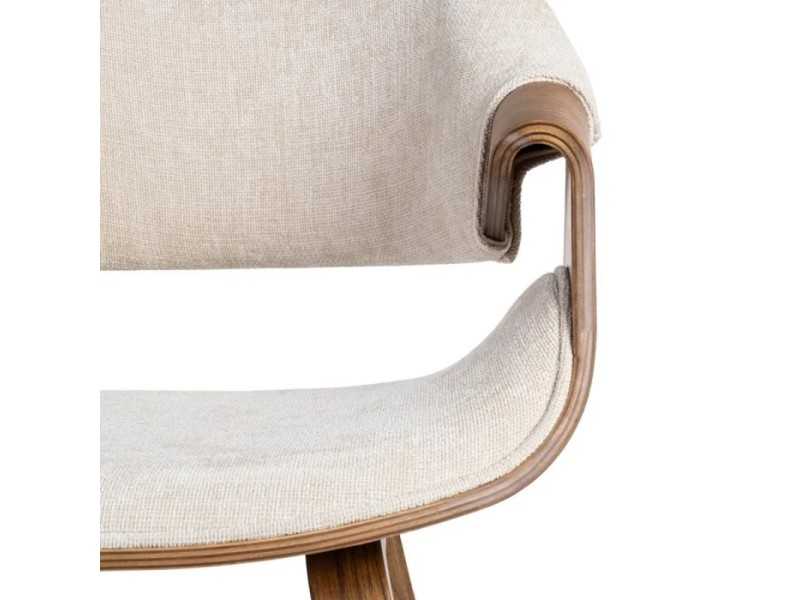 Designer chair upholstered in fabric - AREN TELA