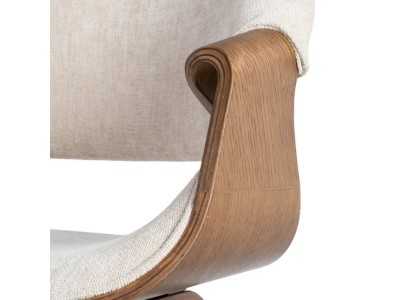 Designer chair upholstered in fabric - AREN TELA