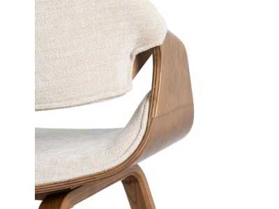 Designer chair upholstered in fabric - AREN TELA