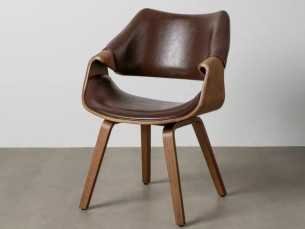 Designer chair upholstered in faux leather - AREN PIEL