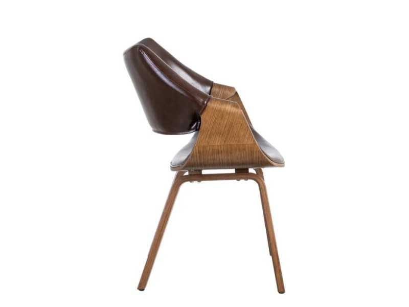 Designer chair upholstered in faux leather - AREN PIEL