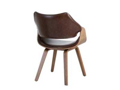 Designer chair upholstered in faux leather - AREN PIEL