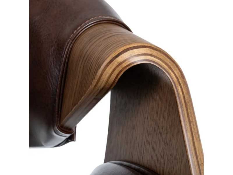 Designer chair upholstered in faux leather - AREN PIEL