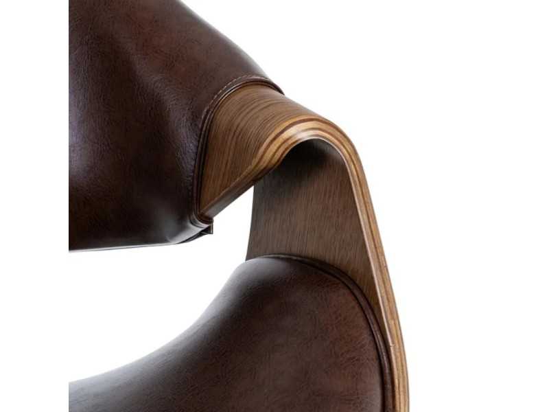 Chaise design tapissée en similicuir - AREN PIEL