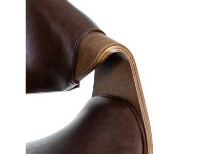 Designer chair upholstered in faux leather - AREN PIEL