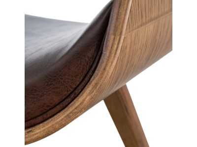 Chaise design tapissée en similicuir - AREN PIEL