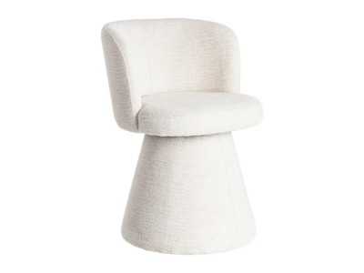 Modern design swivel chair upholstered in fabric - ALFA CREMA