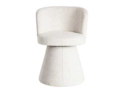 Chaise pivotante au design moderne tapissé de tissu - ALFA CREMA