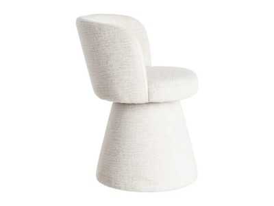 Silla giratoria de diseño moderno tapizada en tela - ALFA CREMA