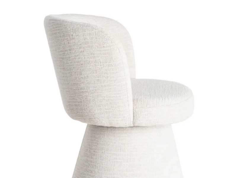 Modern design swivel chair upholstered in fabric - ALFA CREMA