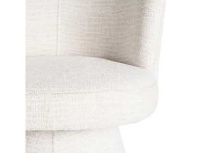 Modern design swivel chair upholstered in fabric - ALFA CREMA