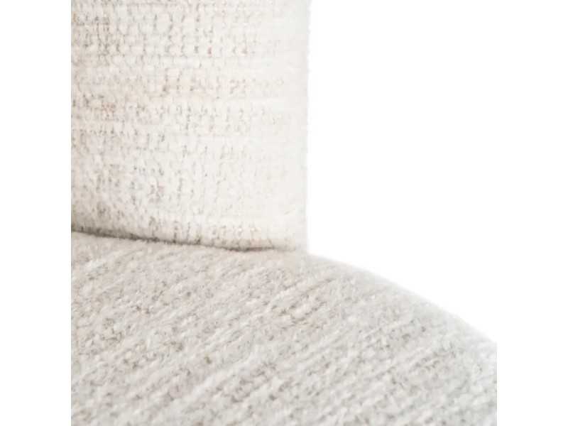 Chaise pivotante au design moderne tapissé de tissu - ALFA CREMA