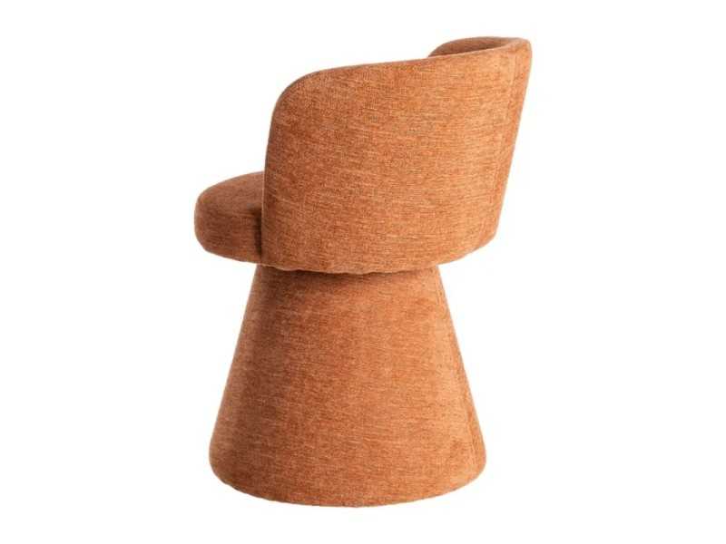 Silla giratoria de diseño moderno tapizada en tela - ALFA CALABAZA