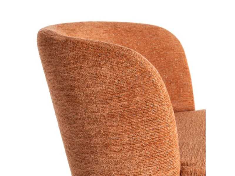 Chaise pivotante au design moderne tapissé de tissu - ALFA CALABAZA