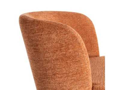 Silla giratoria de diseño moderno tapizada en tela - ALFA CALABAZA