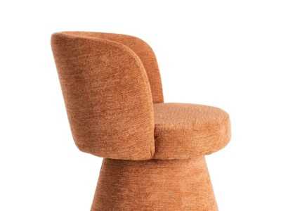 Modern design swivel chair upholstered in fabric - ALFA CALABAZA