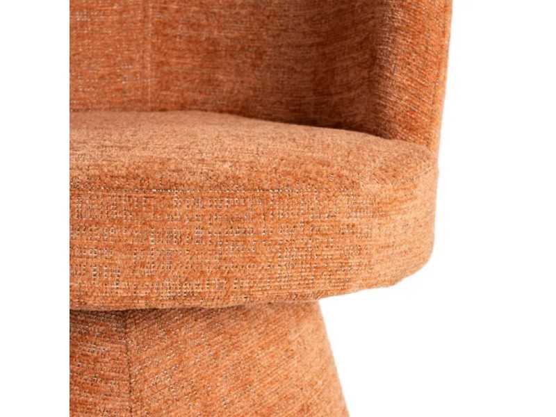 Silla giratoria de diseño moderno tapizada en tela - ALFA CALABAZA