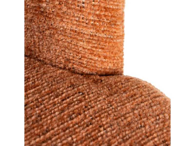 Silla giratoria de diseño moderno tapizada en tela - ALFA CALABAZA