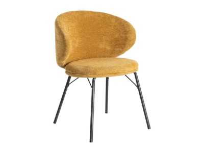 Silla de diseño moderno tapizada con estructura de metal - GIULA MOSTAZA