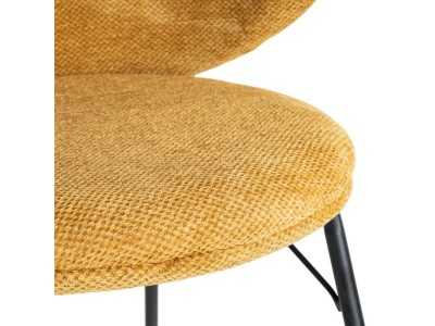 Silla de diseño moderno tapizada con estructura de metal - GIULA MOSTAZA