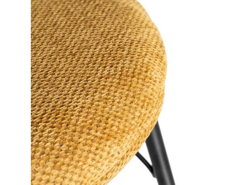 Silla de diseño moderno tapizada con estructura de metal - GIULA MOSTAZA