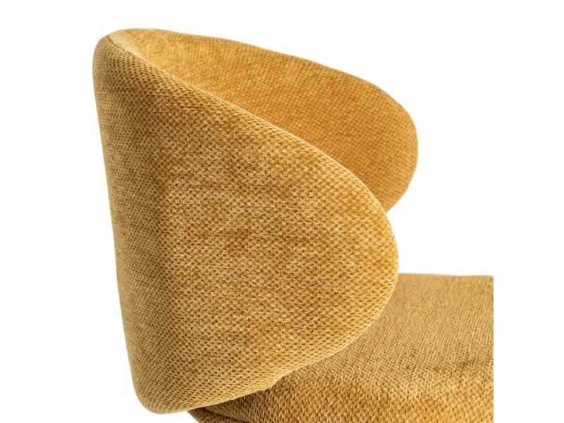 Silla de diseño moderno tapizada con estructura de metal - GIULA MOSTAZA