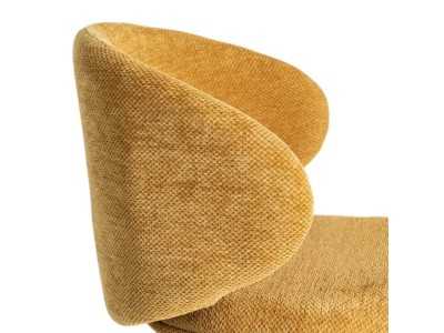 Silla de diseño moderno tapizada con estructura de metal - GIULA MOSTAZA