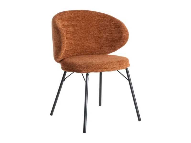 Modern upholstered chair with metal frame - GIULA TERRACOTA