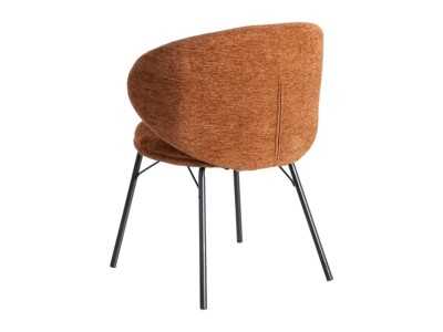 Modern upholstered chair with metal frame - GIULA TERRACOTA