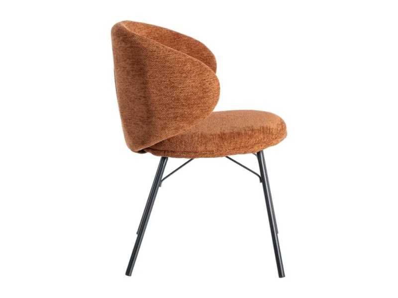 Chaise moderne tapissé avec structure en métal - GIULA TERRACOTA