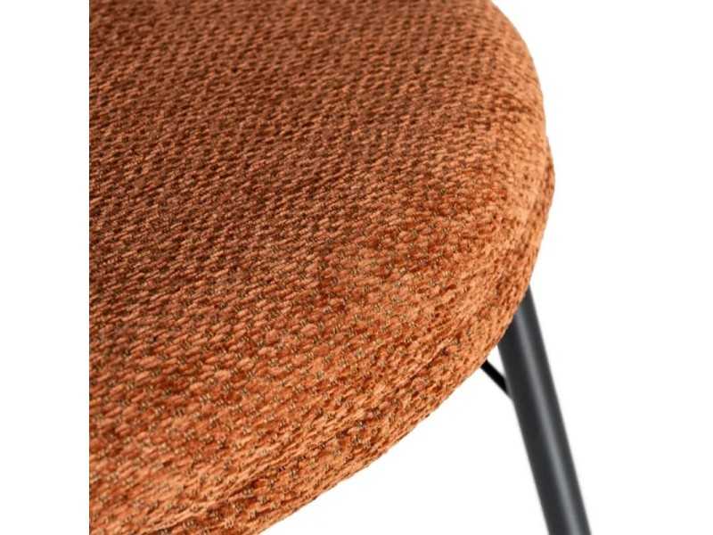 Chaise moderne tapissé avec structure en métal - GIULA TERRACOTA