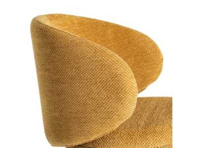 Modern upholstered stool with metal frame - GIULA MOSTAZA