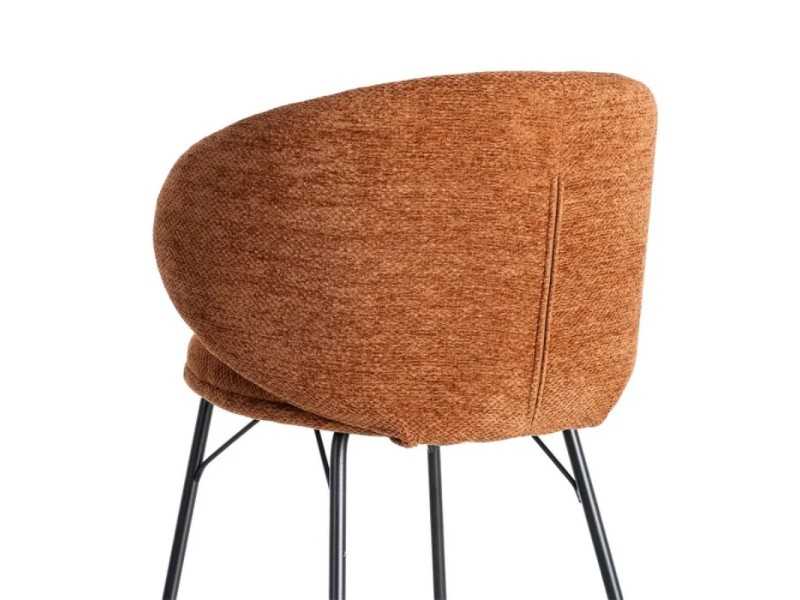 Tabouret moderne tapissé avec structure en métal - GIULA TERRACOTA